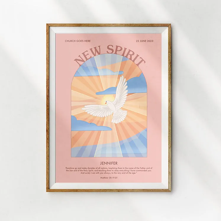 New Creation New Life New Spirit Baptism Poster {Customisable}