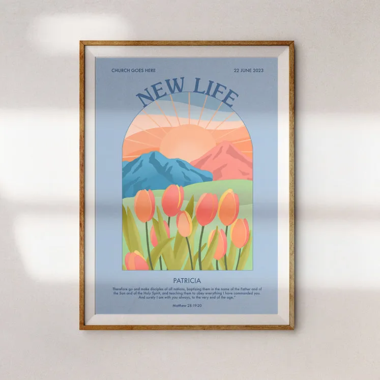 New Creation New Life New Spirit Baptism Poster {Customisable}