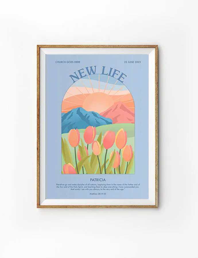 New Creation New Life New Spirit Baptism Poster {Customisable}