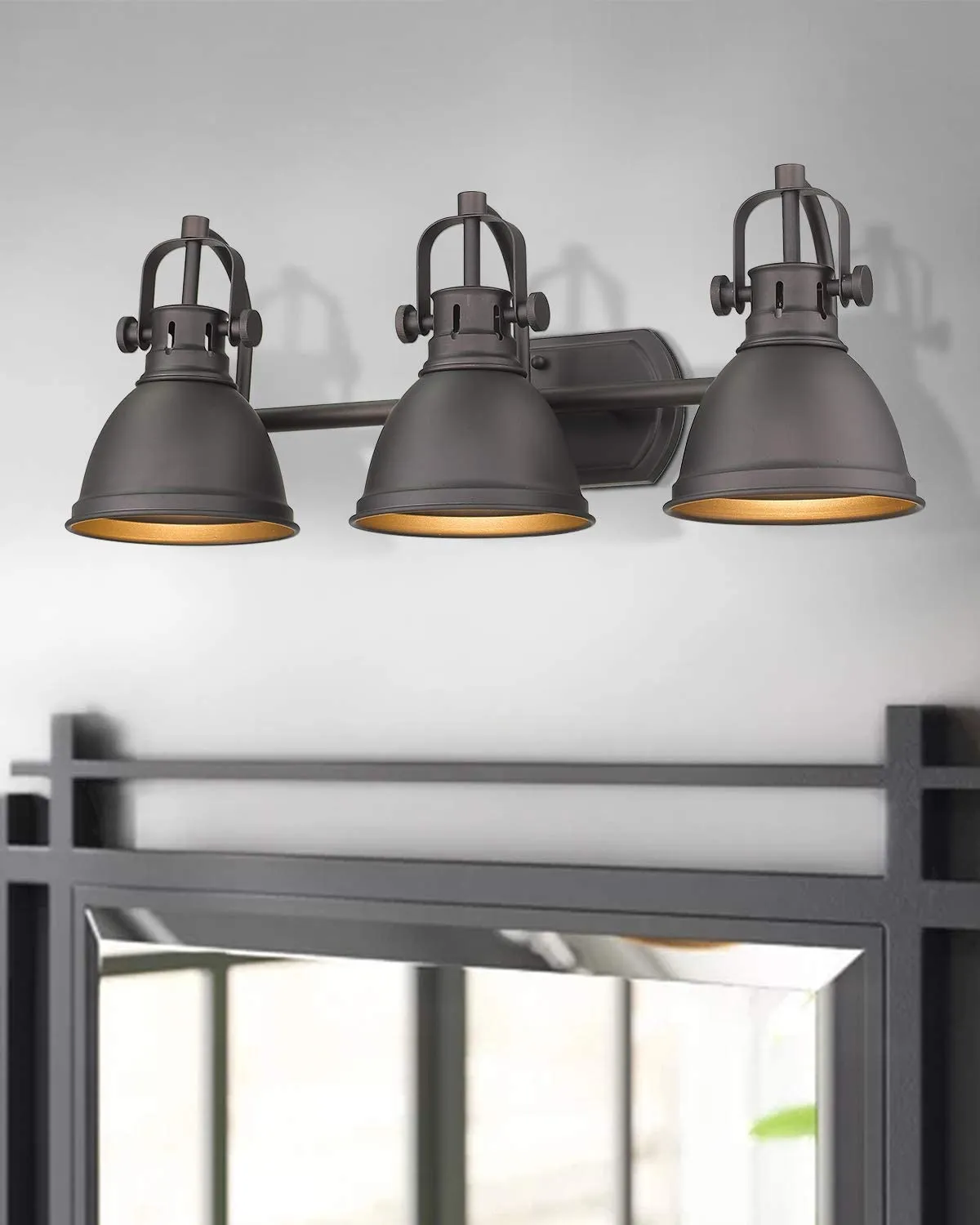 New in box! Emliviar 3-Light Vanity Light Fixture, Oil Rubbed Bronze Finish with Metal Shade