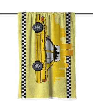 New York City Taxi Velour Beach Towel