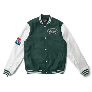 New York Jets Varsity Jacket -  Super Bowler - NFL Letterman Jacket