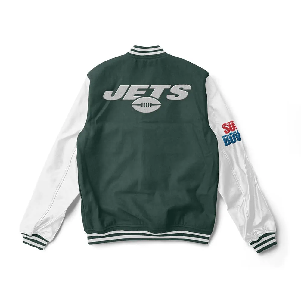 New York Jets Varsity Jacket -  Super Bowler - NFL Letterman Jacket