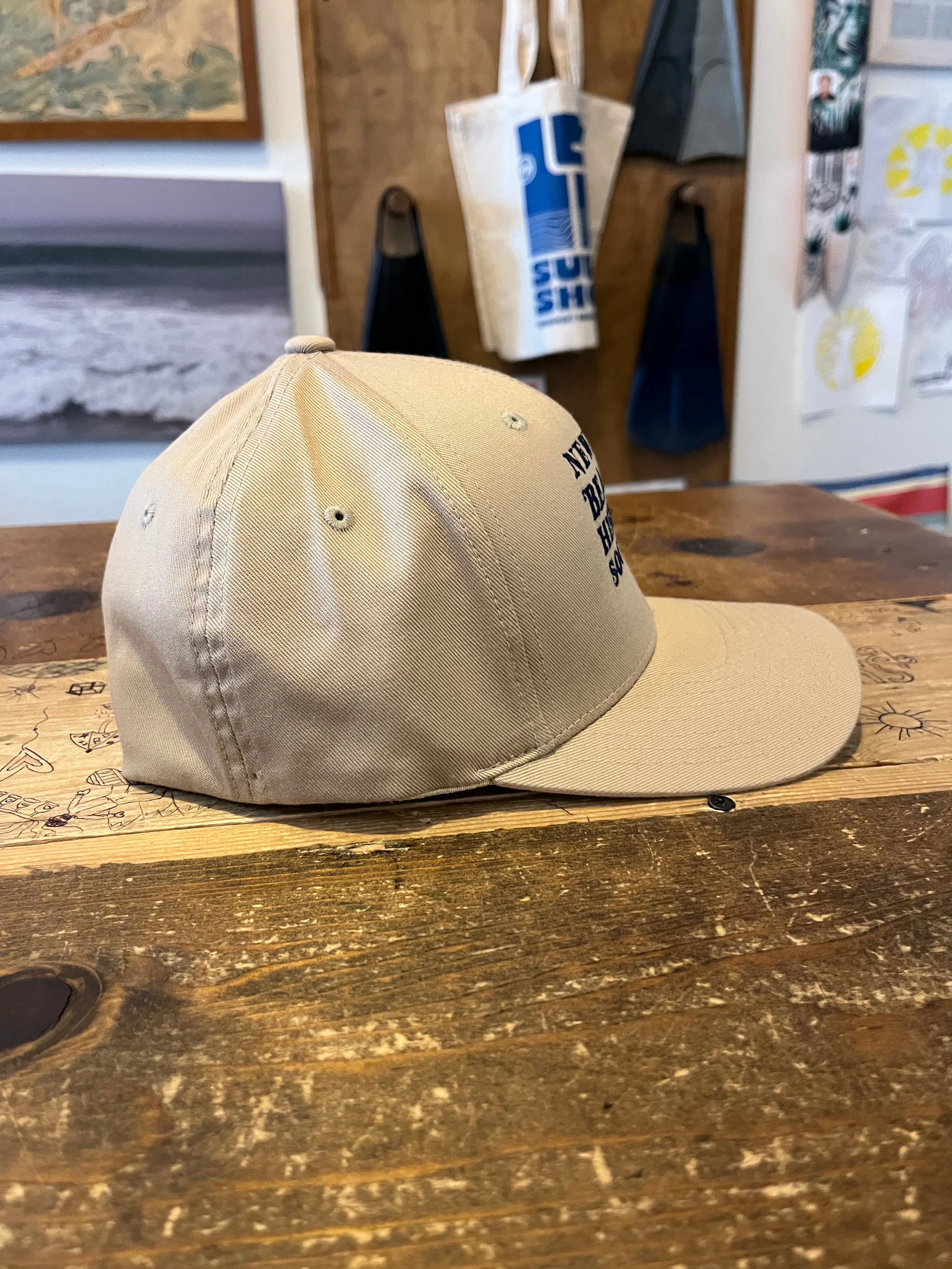 Newport Beach Historical Society Flex Fit Hat TAN