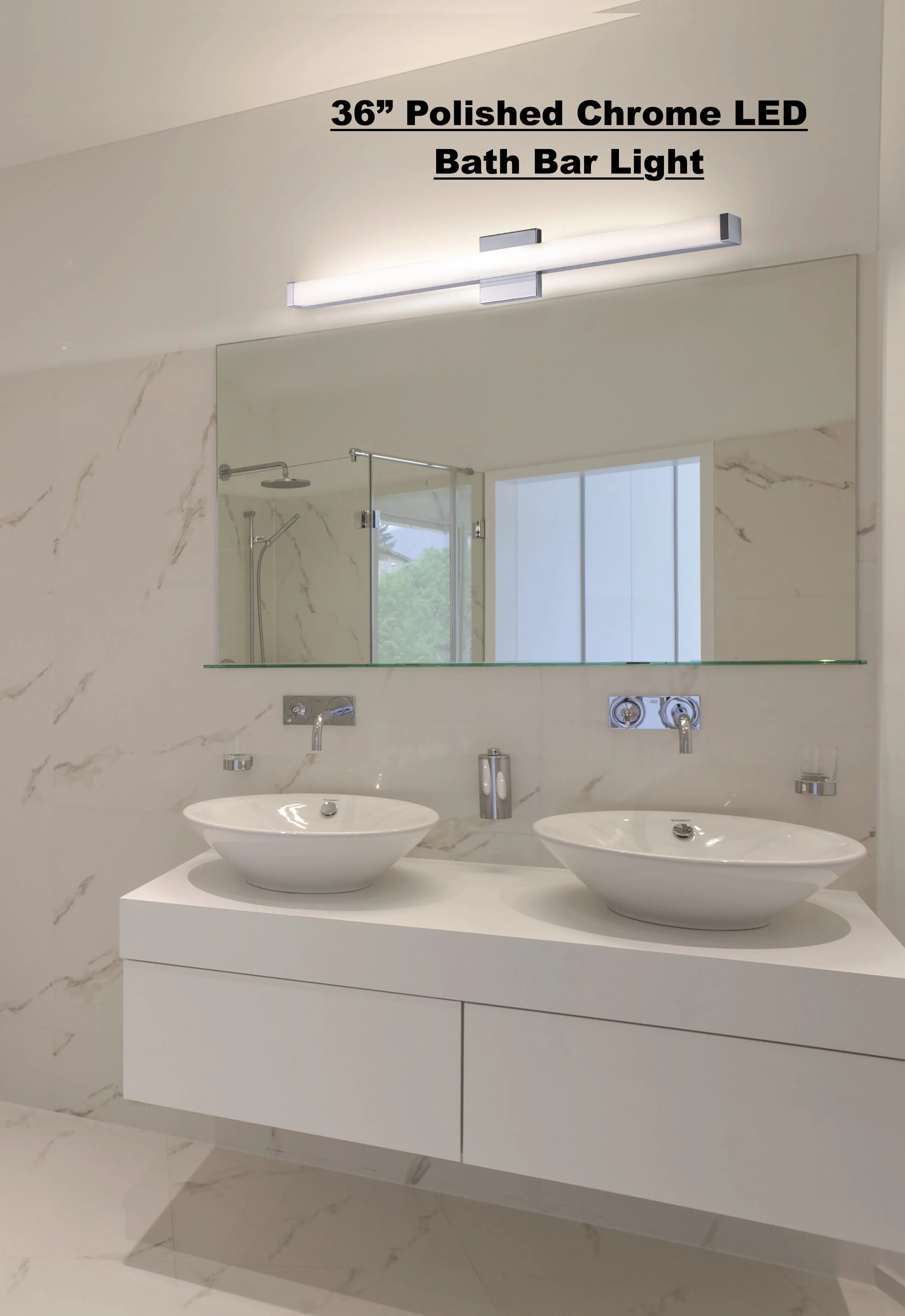 NIB! Maxim Lighting 52006PC Spec Vanity LED 36" Bath Bar in Polished Chrome! Retails $294 