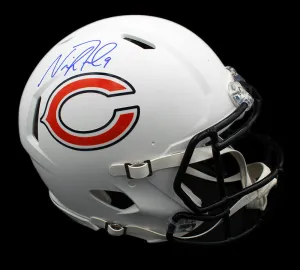 Nick Foles Signed Chicago Bears Speed Authentic White Matte NFL Helmet