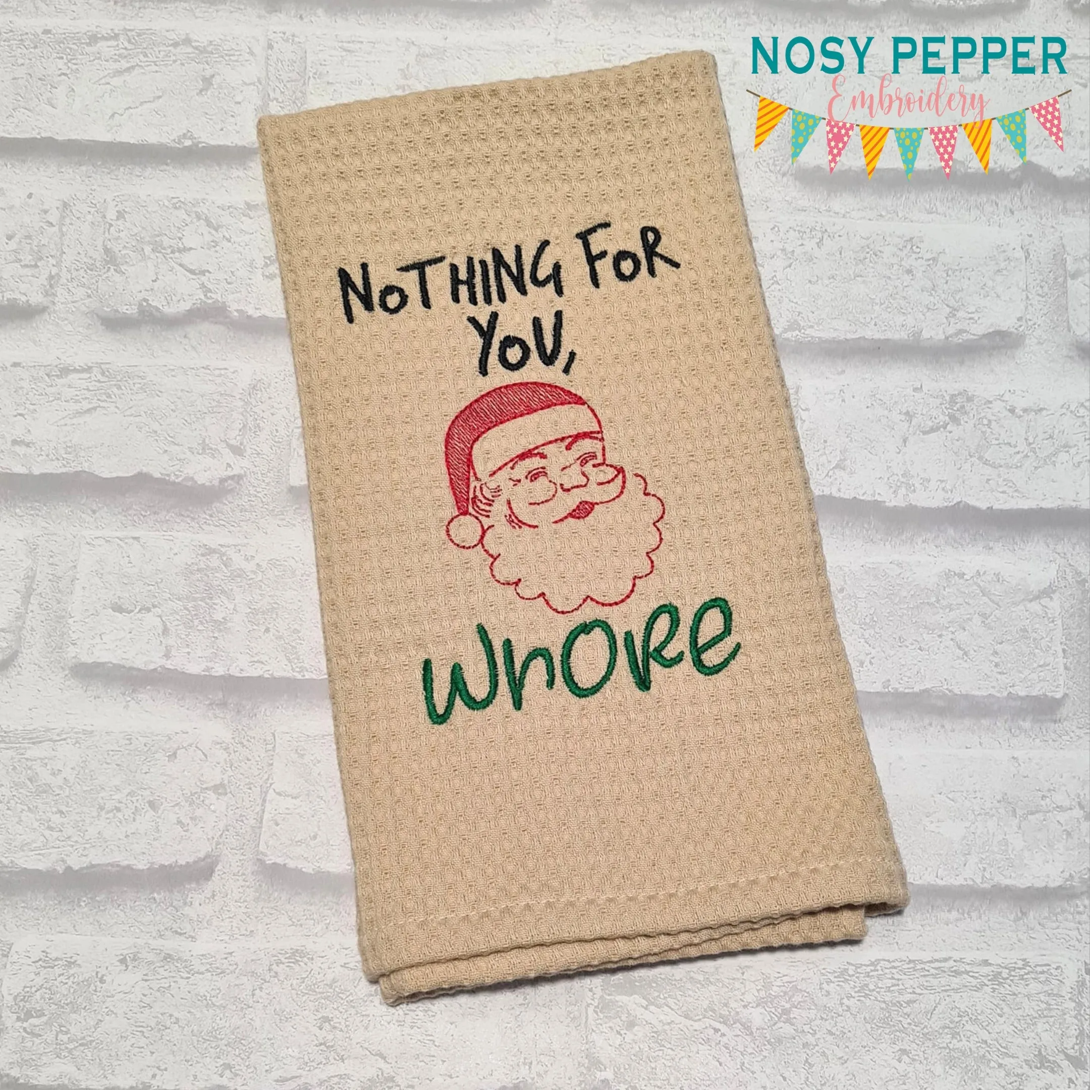 Nothing For You, Wh@re machine embroidery design (4 sizes included) DIGITAL DOWNLOAD