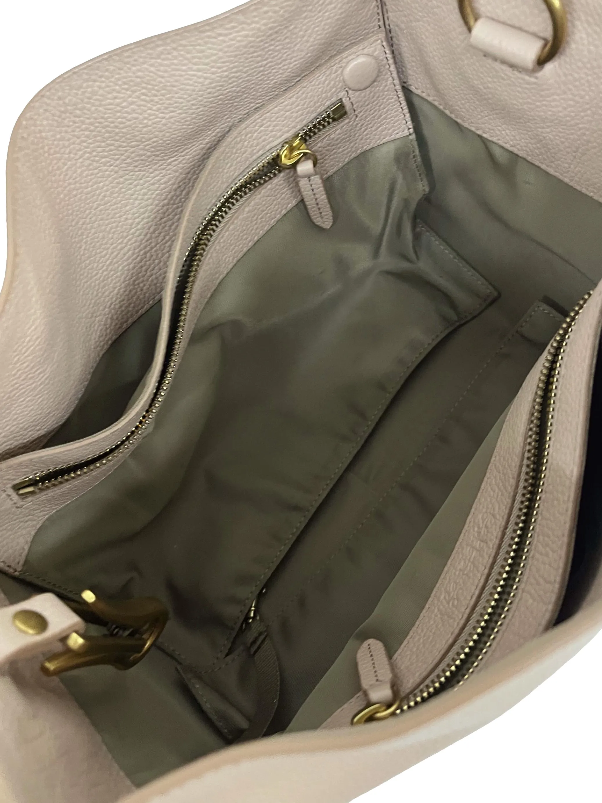 Nude LU Zip Top Handle Bag