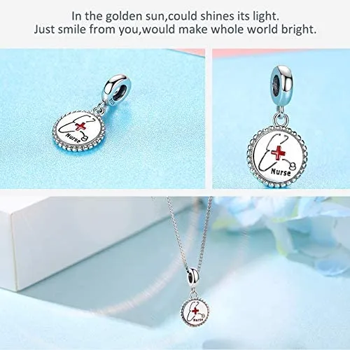 Nurse Stethoscope Pendant Bead Charm