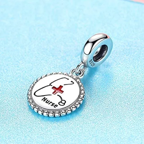 Nurse Stethoscope Pendant Bead Charm