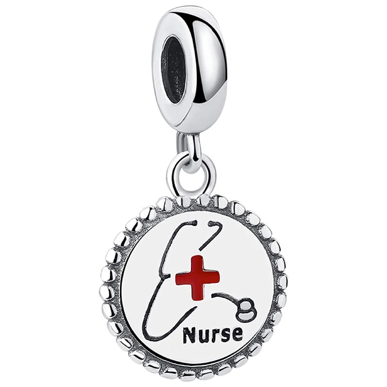 Nurse Stethoscope Pendant Bead Charm