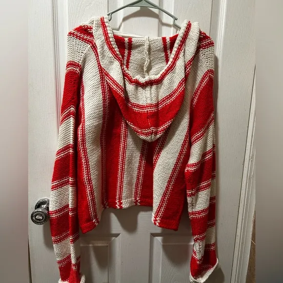 NWT Wildfox Chromatic Stroke Hermosa Sweater L Vintage Lace/Crimson $128 Retail!