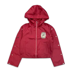 Nylon Hooded Track Jacket "Maroon"