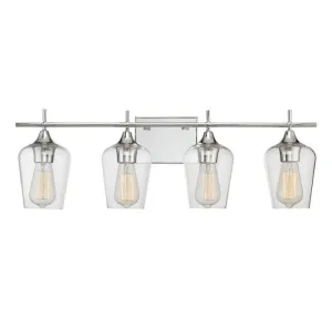 OCTAVE 4 LIGHT VANITY BAR, POLISHED CHROME