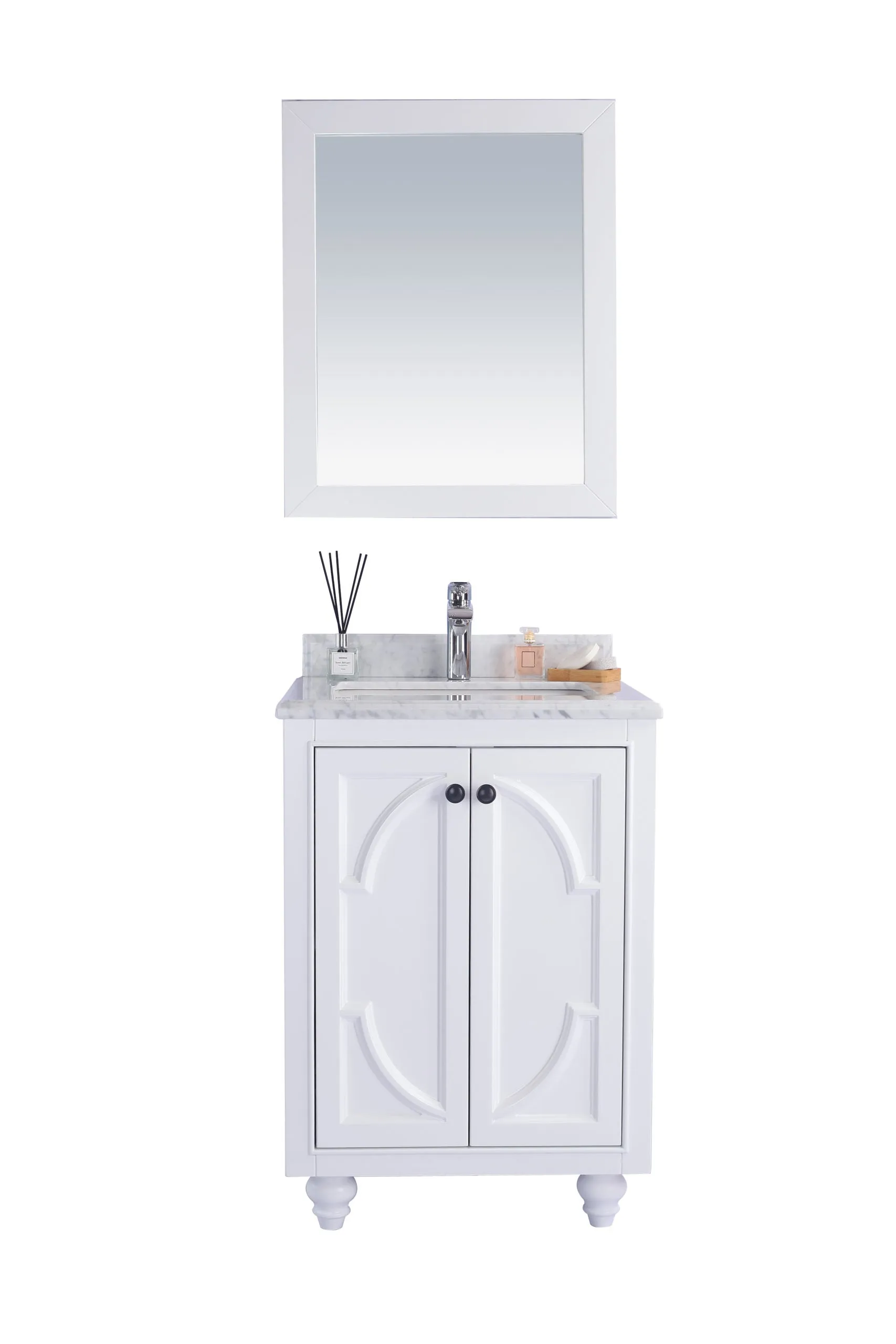Odyssey 24" White Bathroom Vanity with Countertop