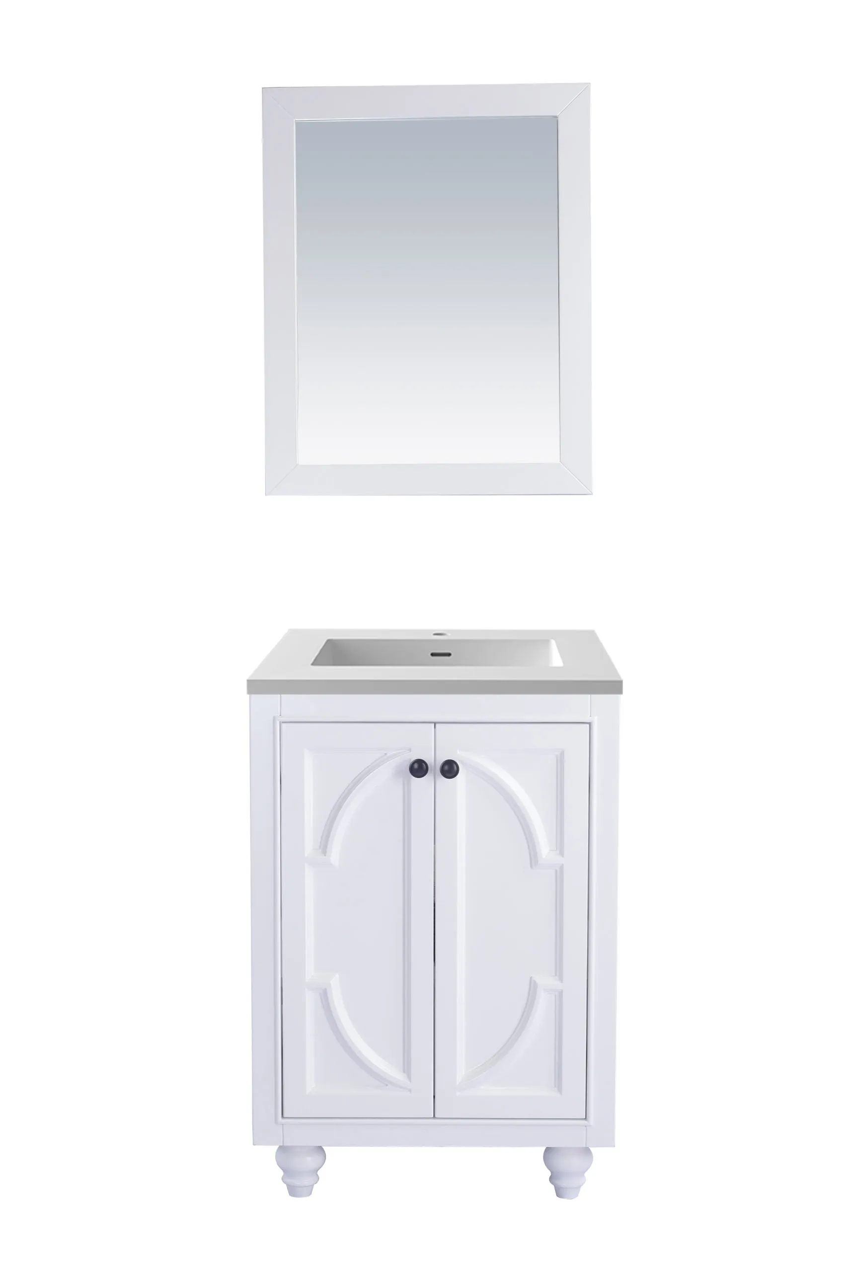 Odyssey 24" White Bathroom Vanity with Countertop