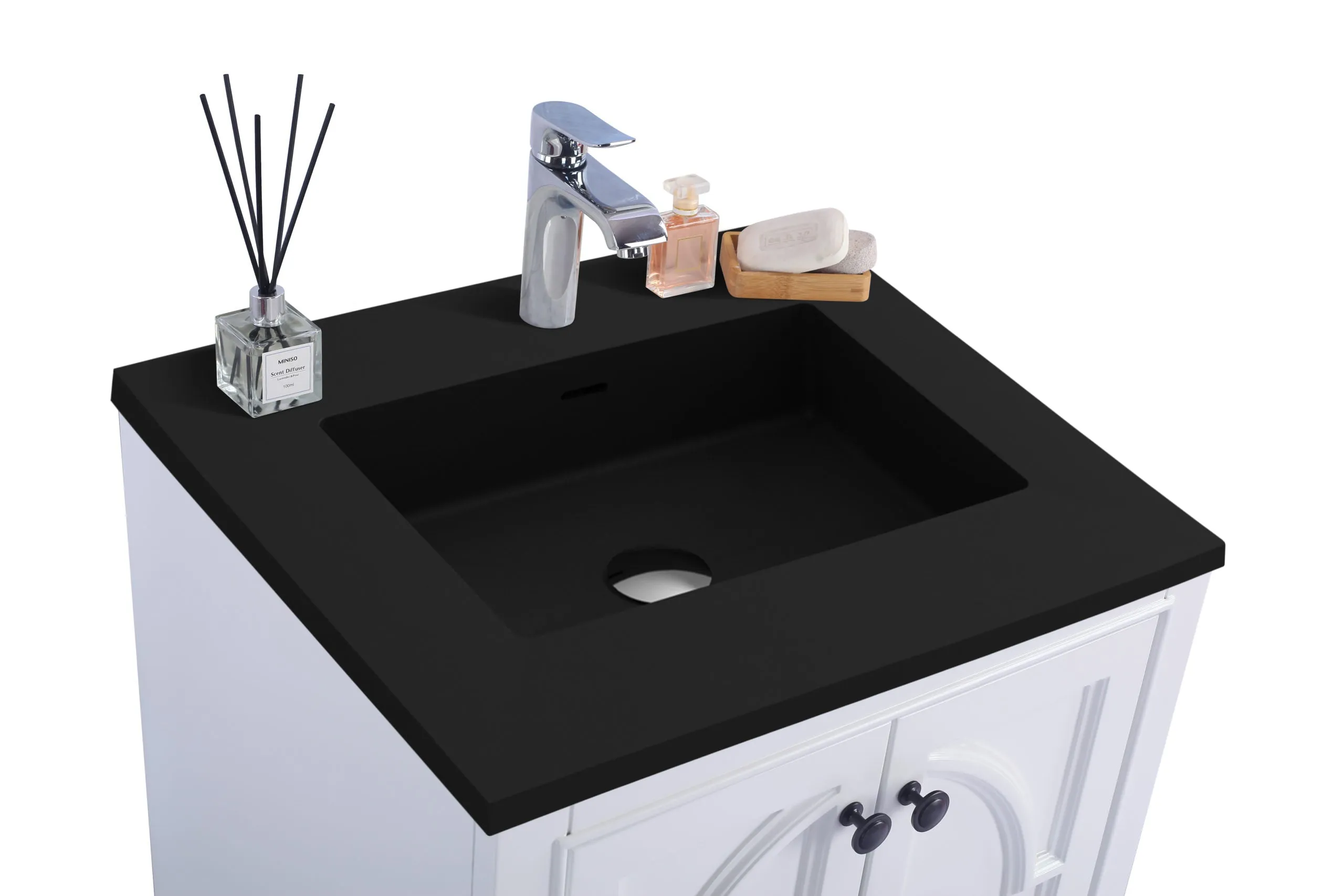 Odyssey 24" White Bathroom Vanity with Countertop
