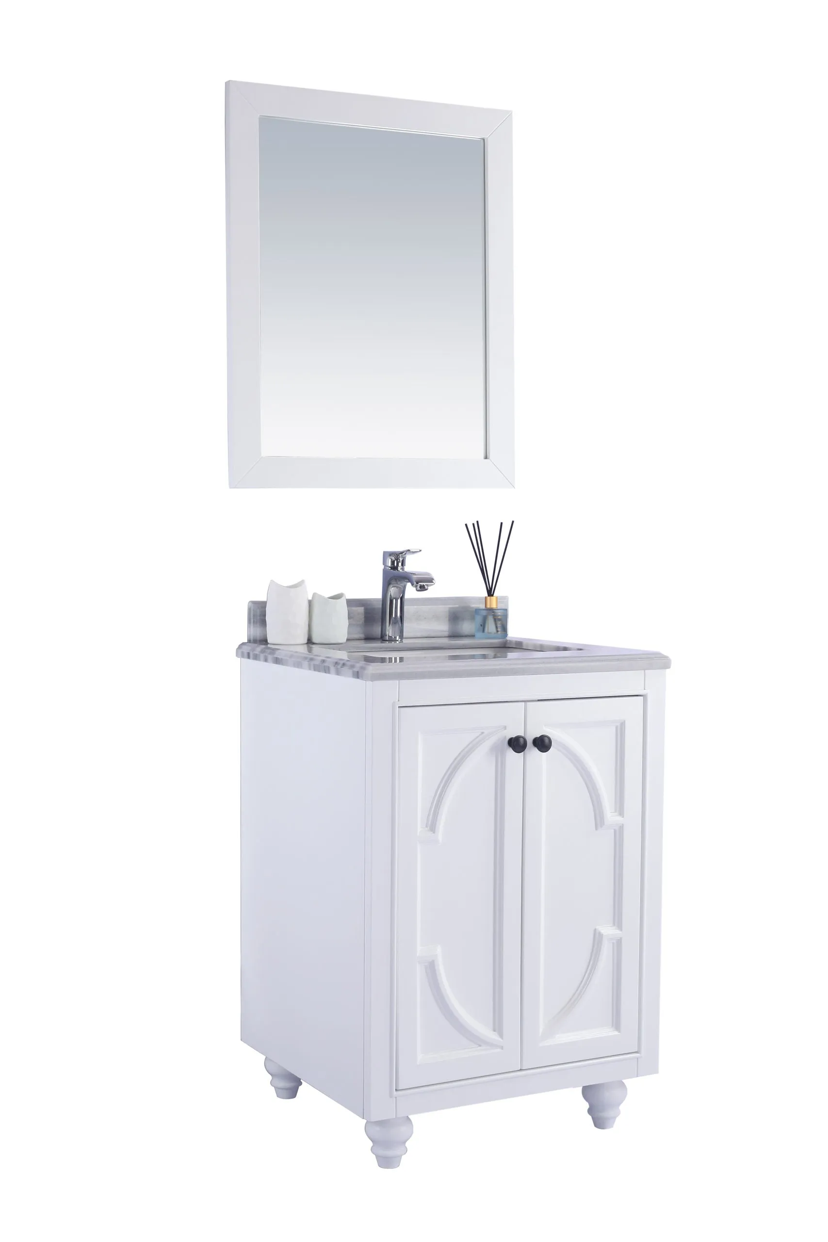 Odyssey 24" White Bathroom Vanity with Countertop