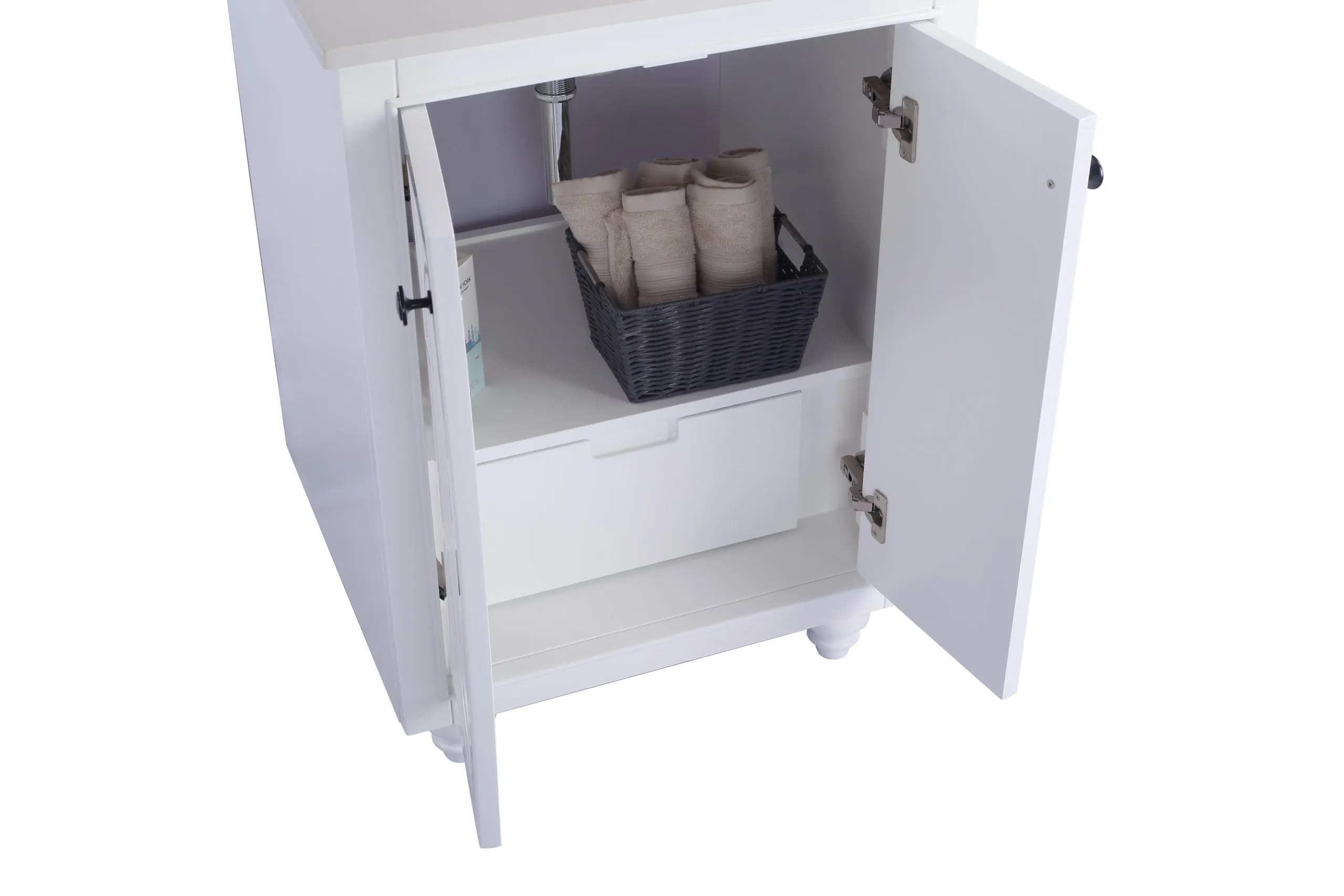 Odyssey 24" White Bathroom Vanity with Countertop