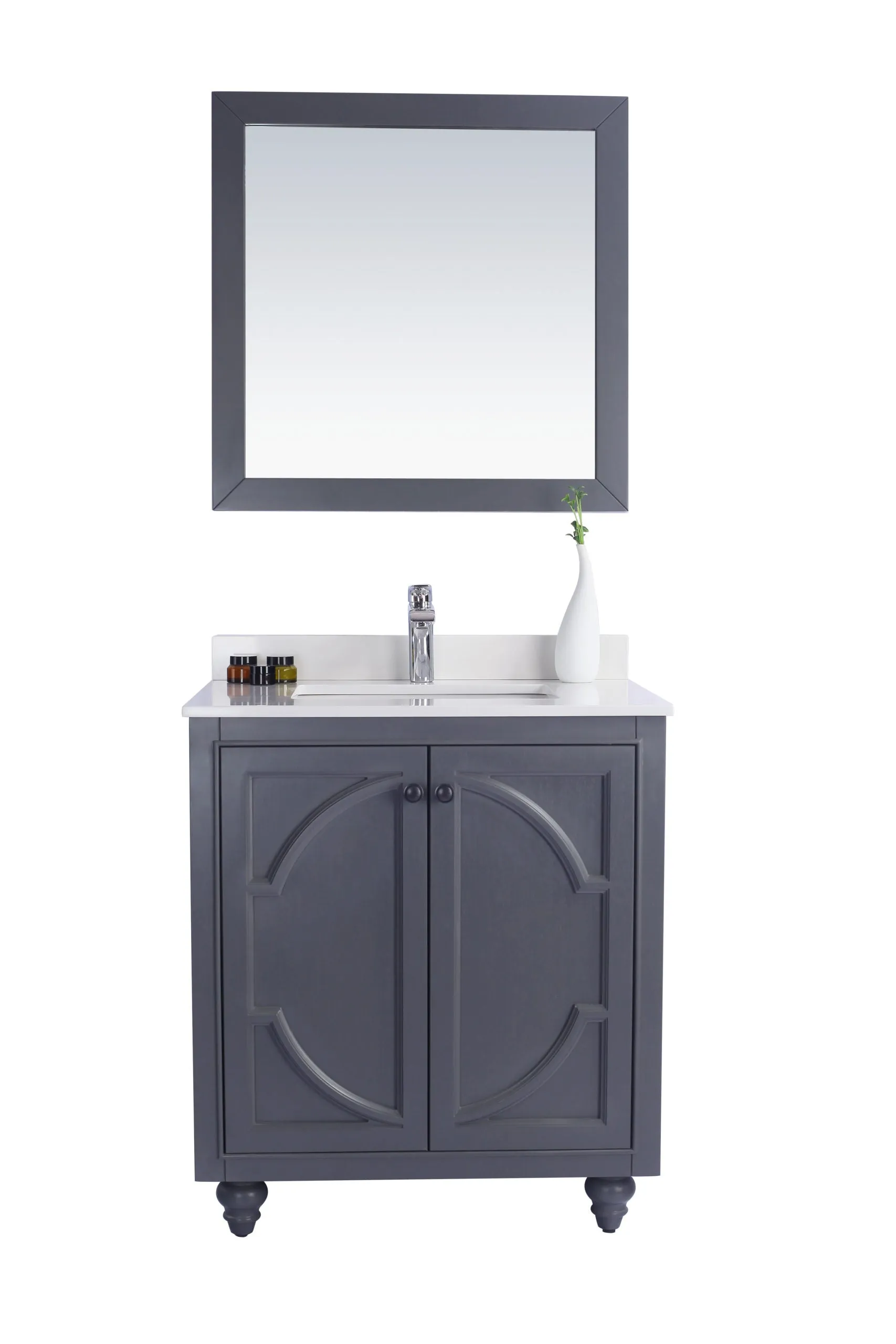Odyssey 30" Maple Grey Bathroom Vanity with Countertop
