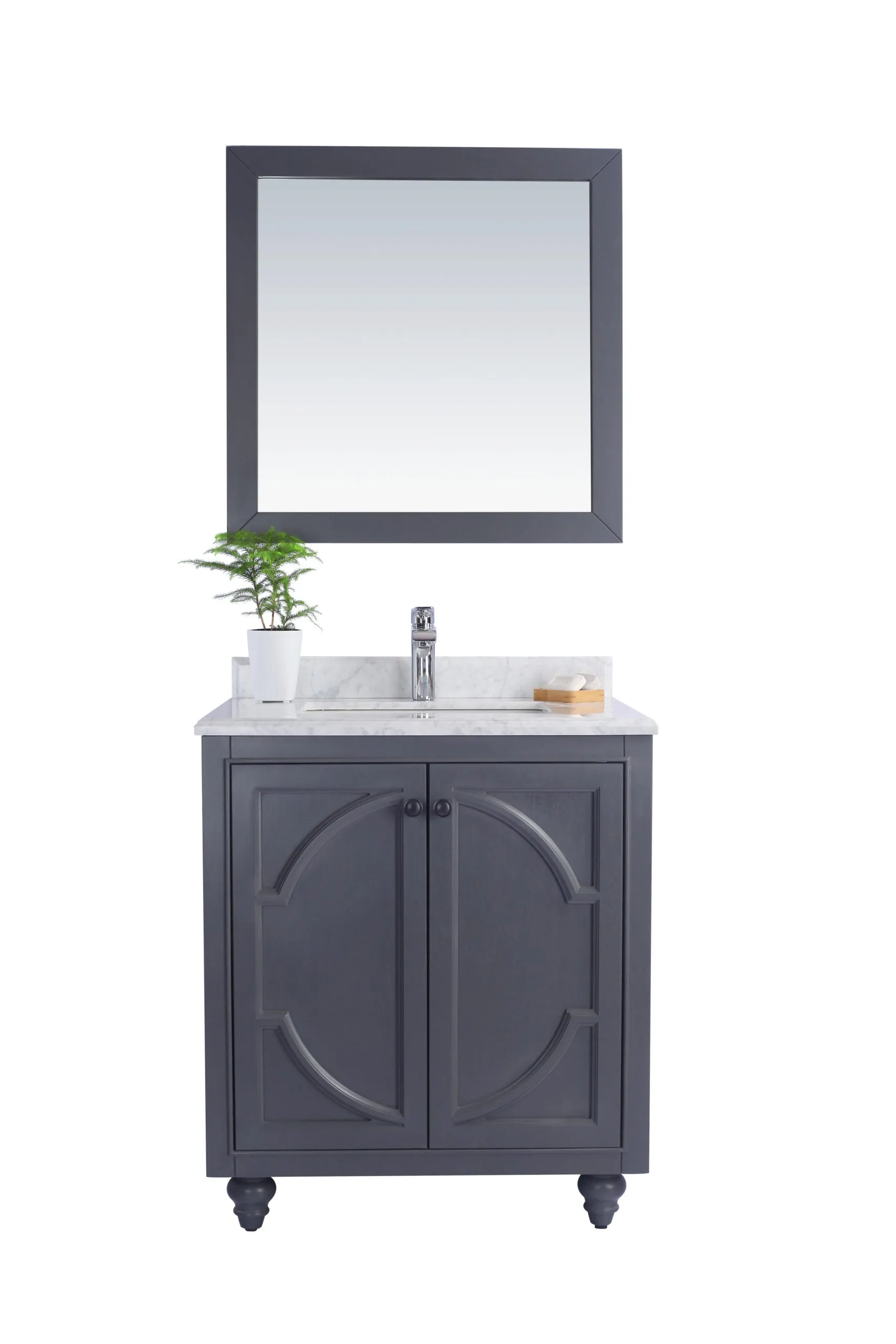 Odyssey 30" Maple Grey Bathroom Vanity with Countertop