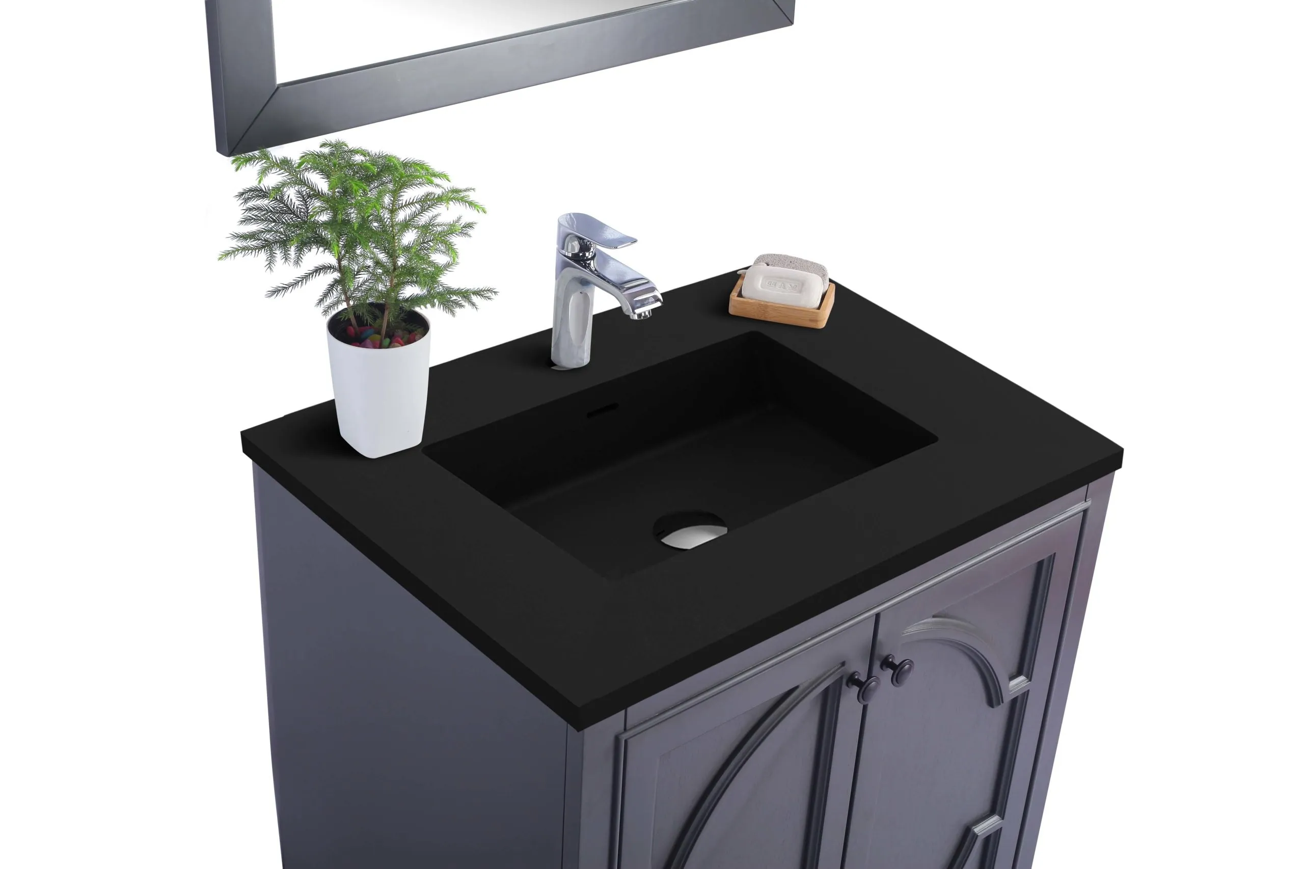 Odyssey 30" Maple Grey Bathroom Vanity with Countertop