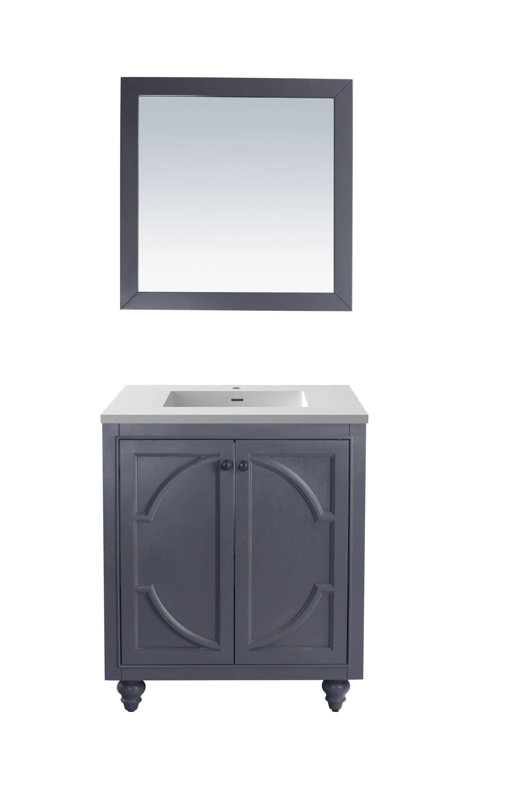 Odyssey 30" Maple Grey Bathroom Vanity with Countertop