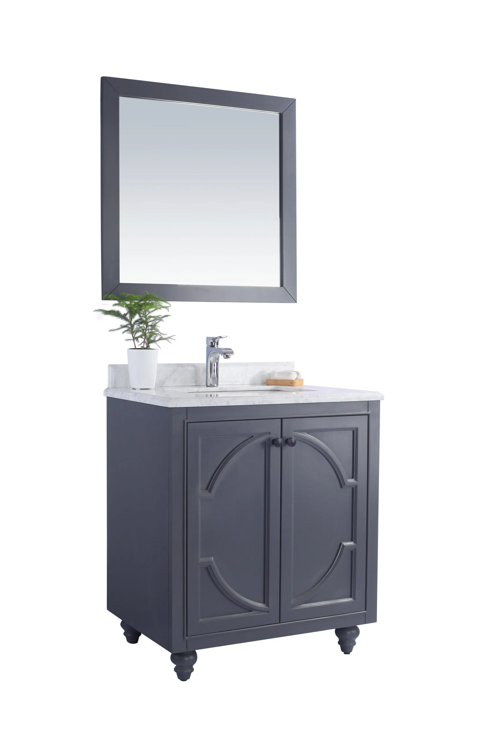 Odyssey 30" Maple Grey Bathroom Vanity with Countertop
