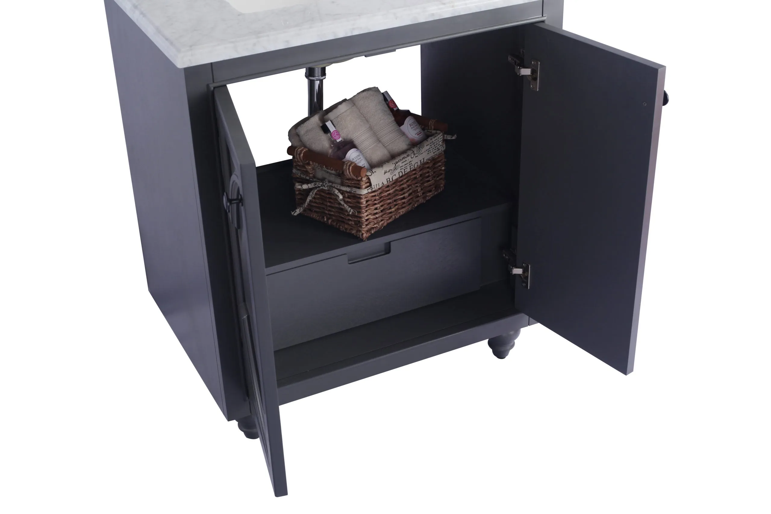 Odyssey 30" Maple Grey Bathroom Vanity with Countertop