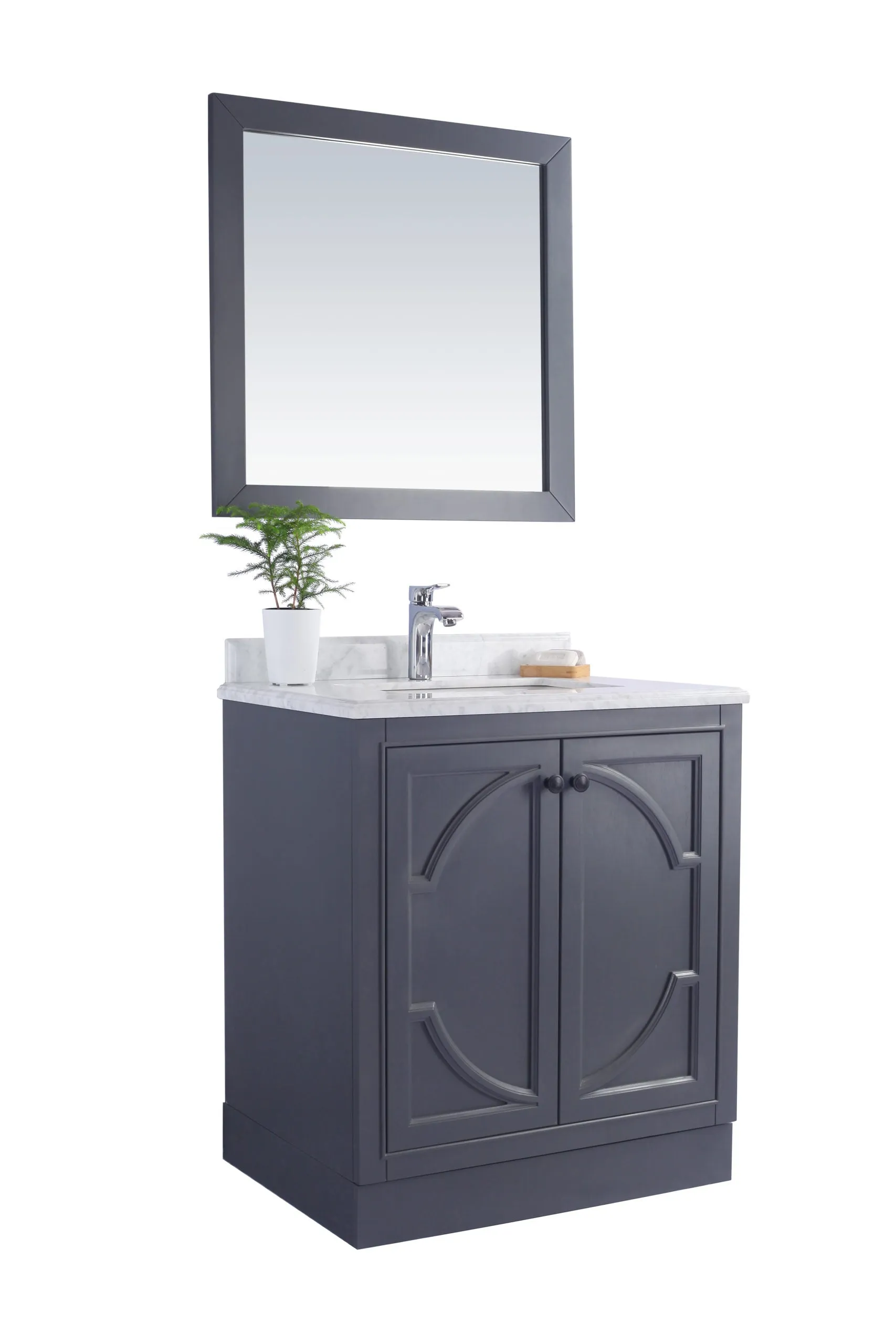 Odyssey 30" Maple Grey Bathroom Vanity with Countertop
