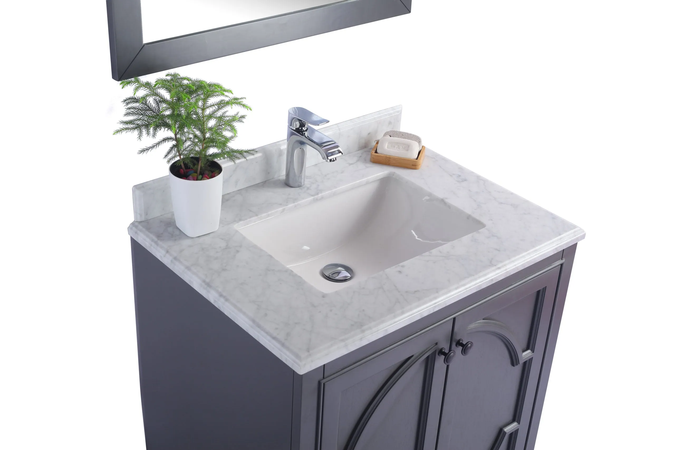 Odyssey 30" Maple Grey Bathroom Vanity with Countertop