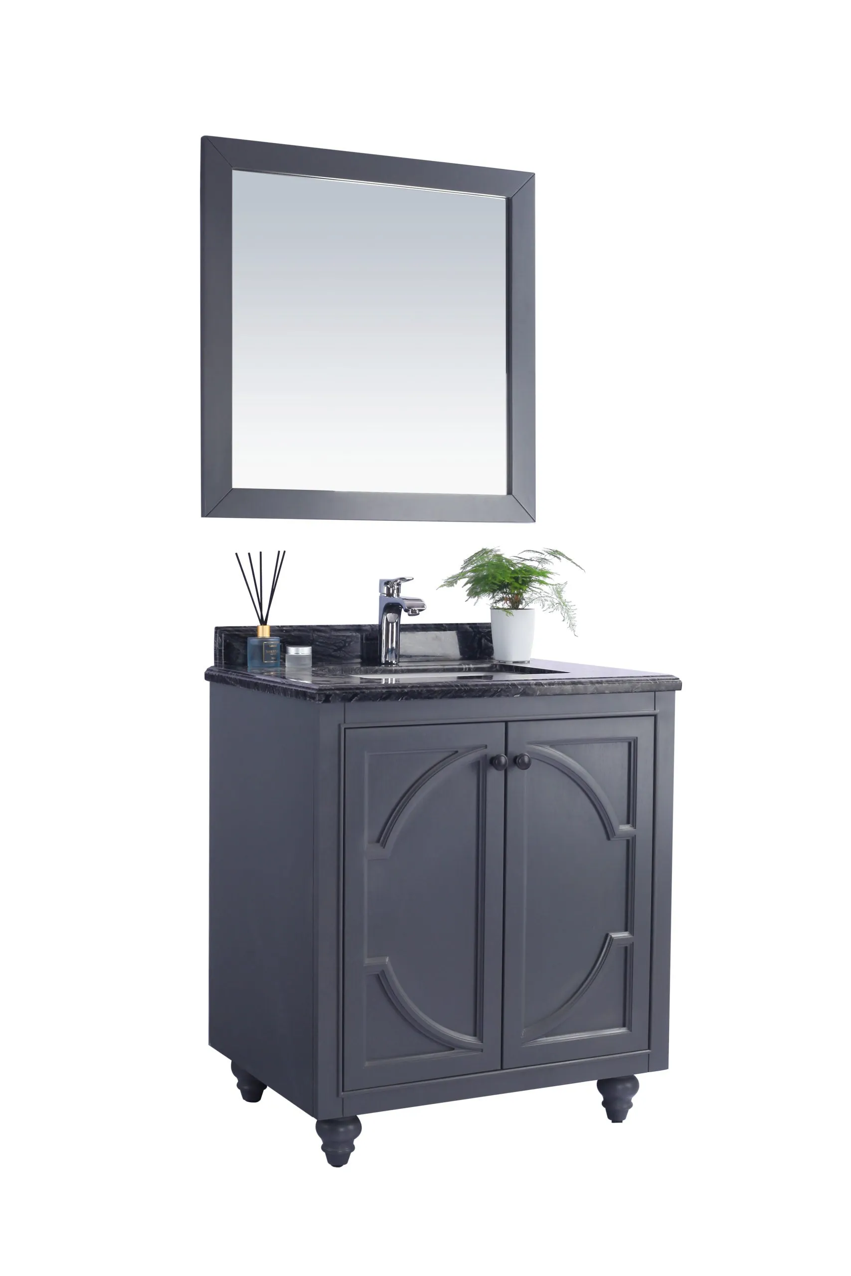 Odyssey 30" Maple Grey Bathroom Vanity with Countertop