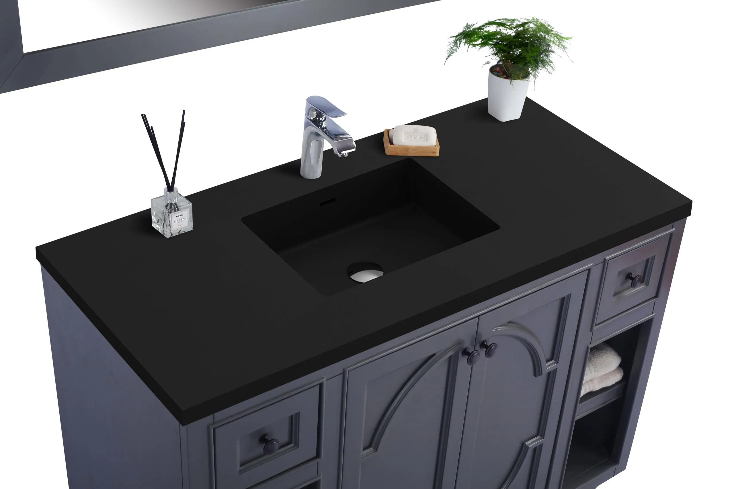 Odyssey 48" Maple Grey Bathroom Vanity with Countertop