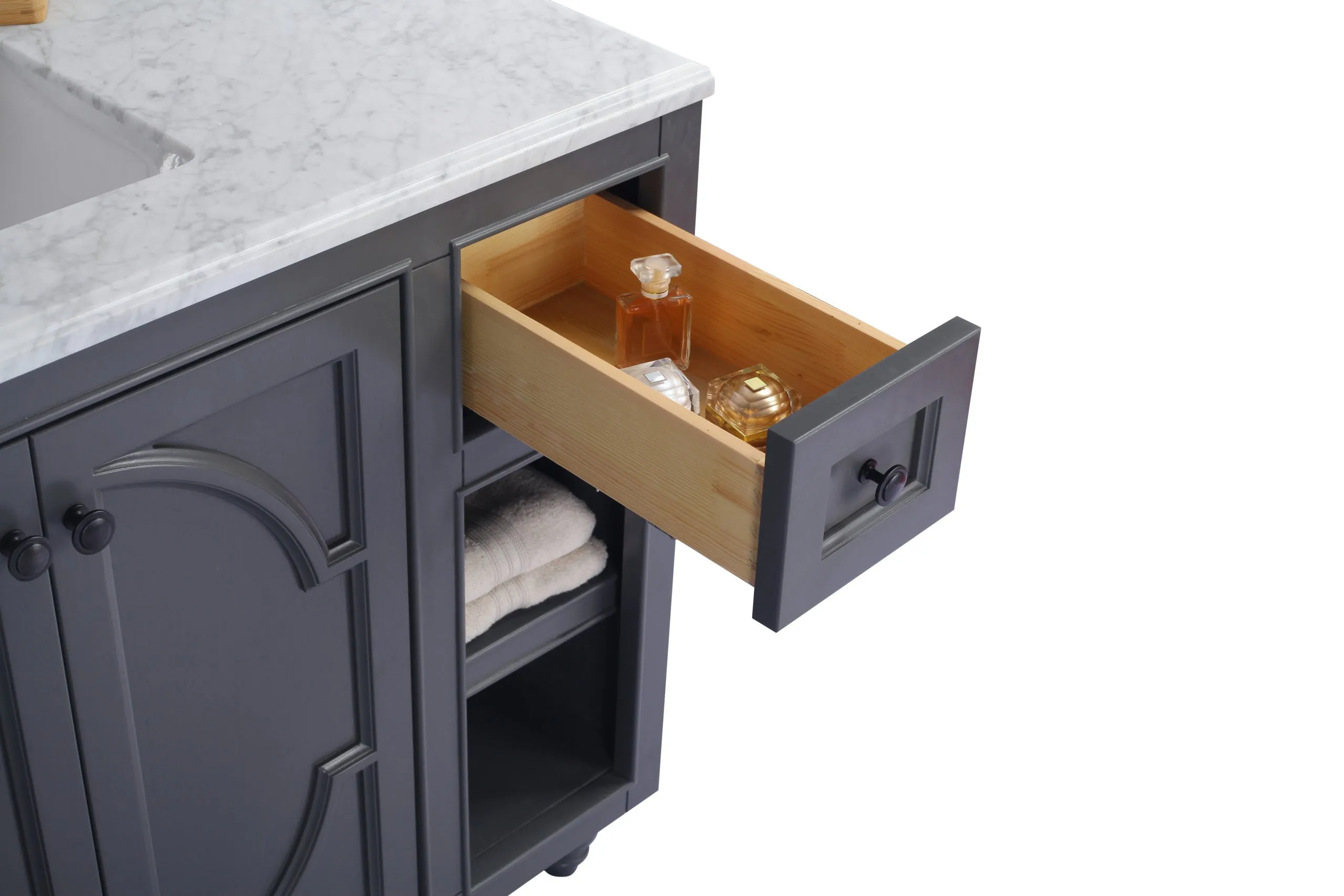 Odyssey 48" Maple Grey Bathroom Vanity with Countertop