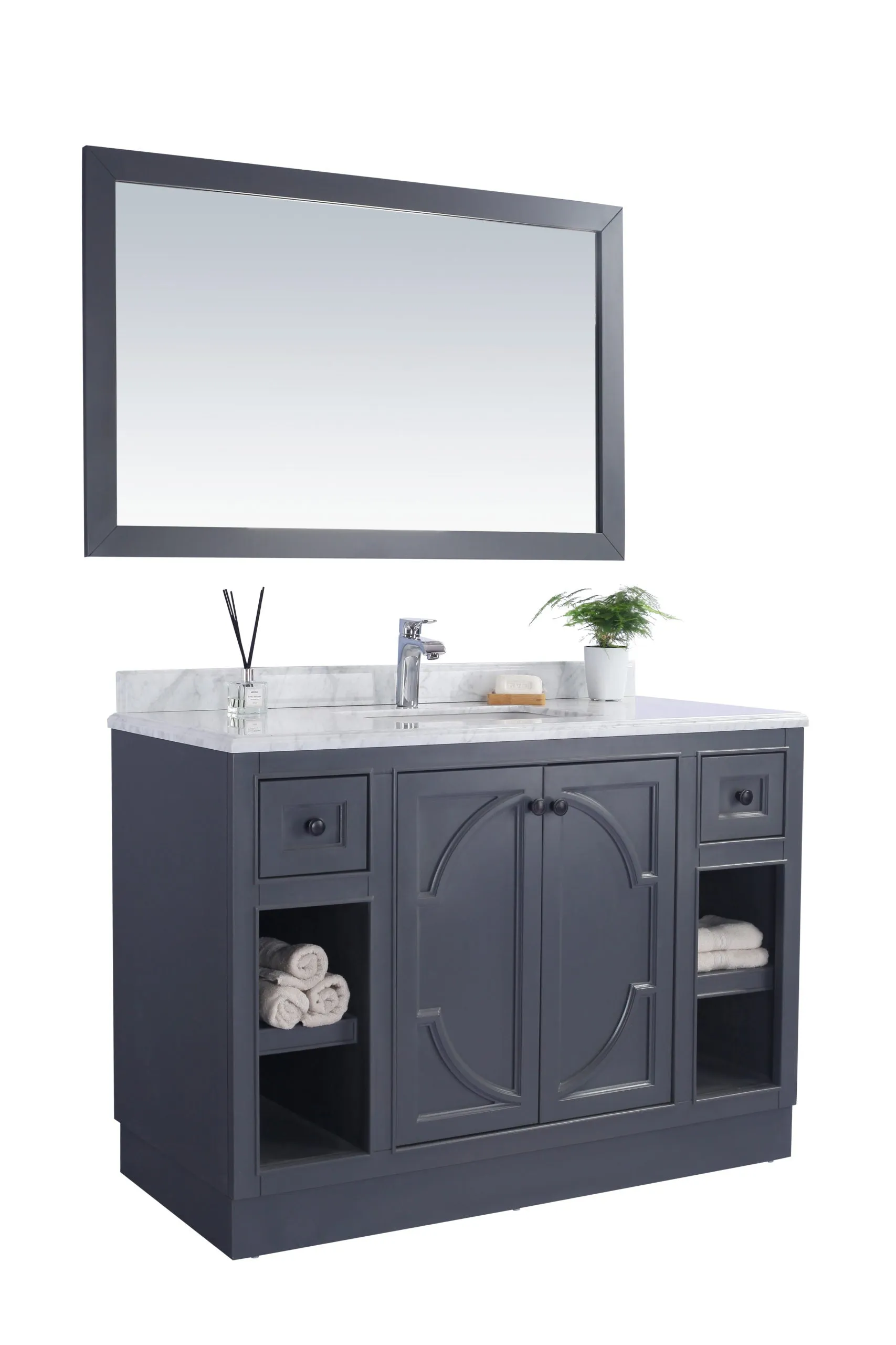 Odyssey 48" Maple Grey Bathroom Vanity with Countertop