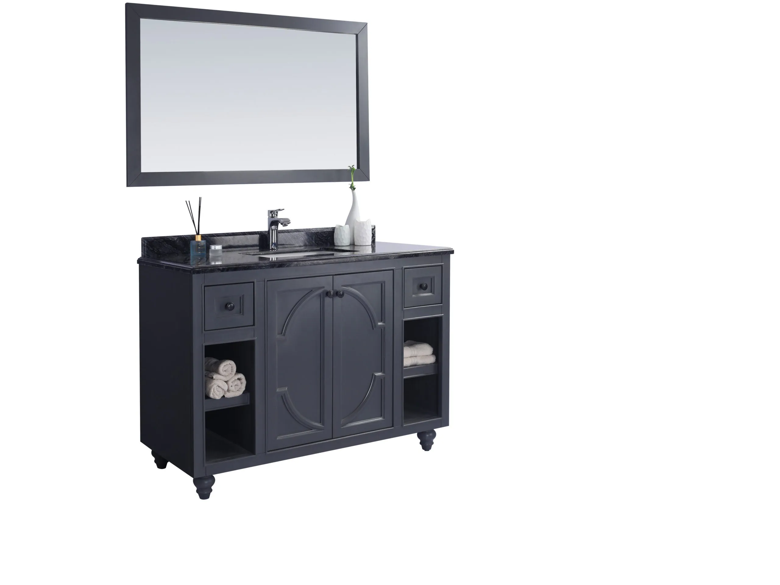 Odyssey 48" Maple Grey Bathroom Vanity with Countertop