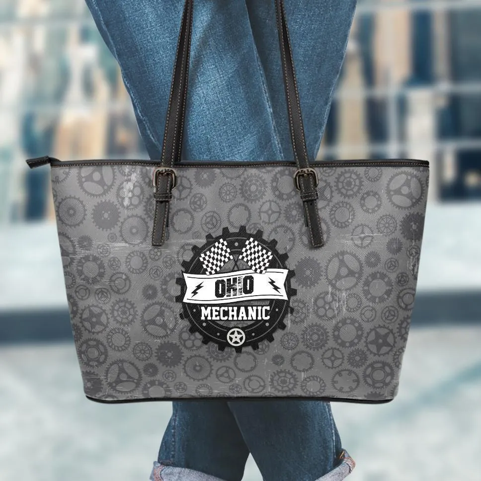 OH Mechanic Small Leather Tote Bag