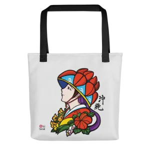 Okinawa Hanagasa Girl Tote bag