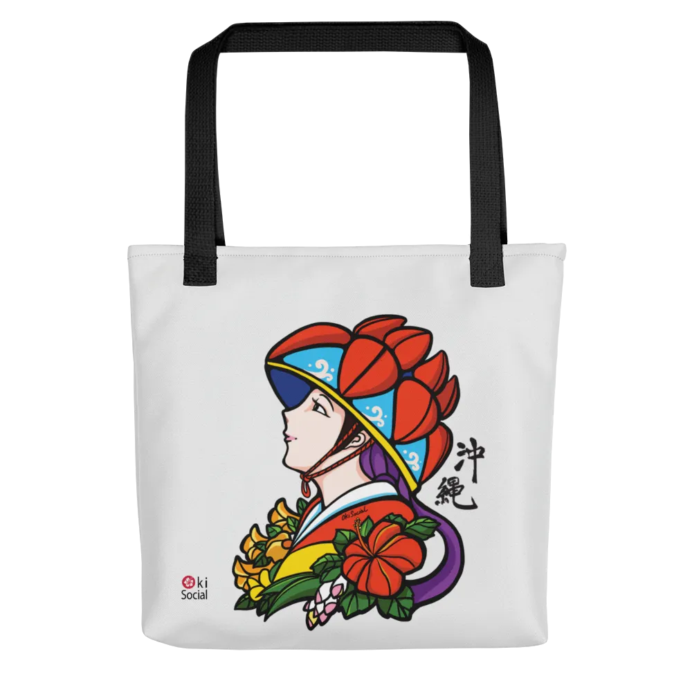 Okinawa Hanagasa Girl Tote bag