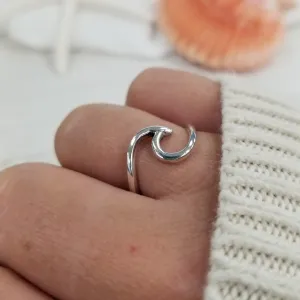 One Of A Kind Large Sterling Silver Wave Ring