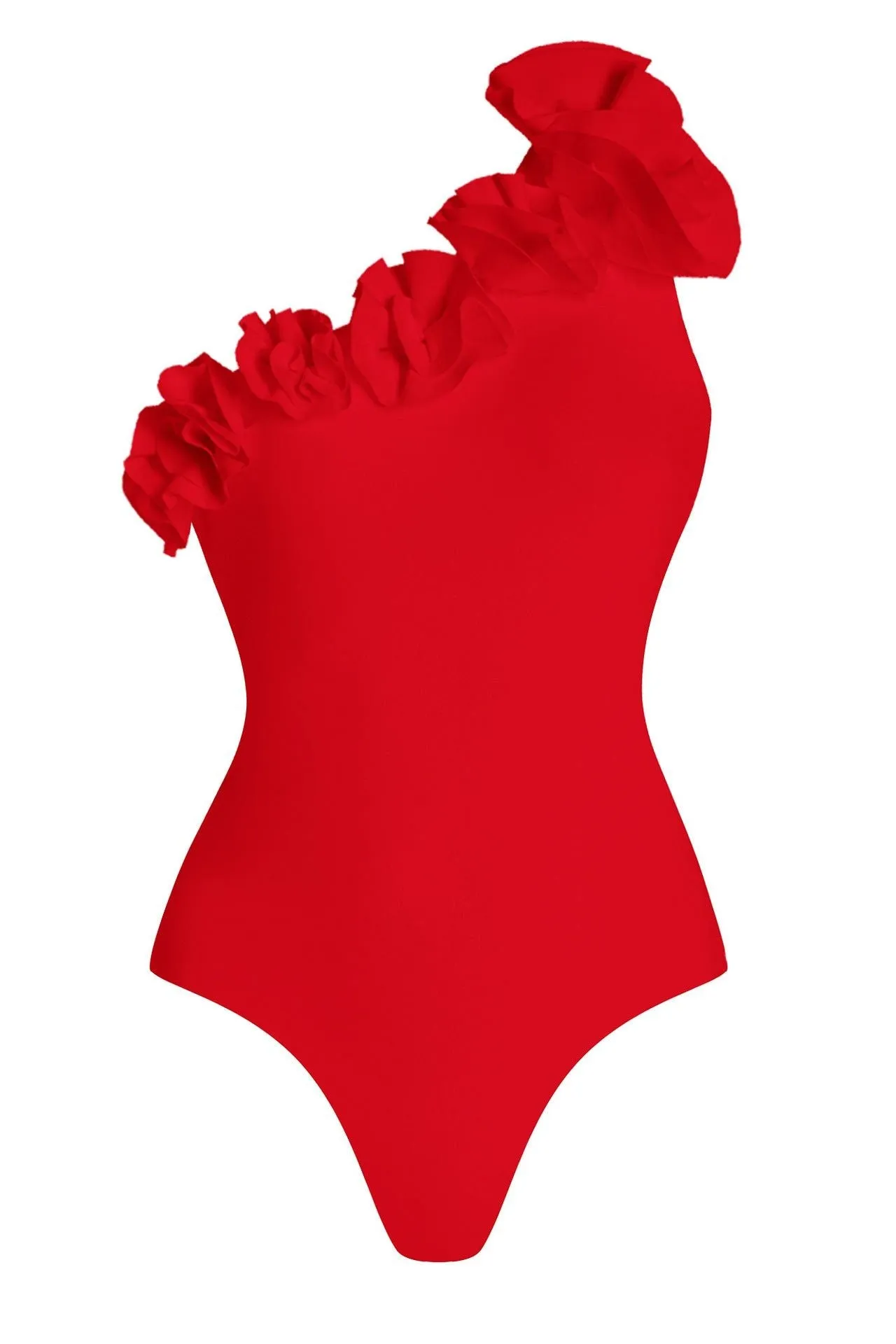 one-shoulder one-piece swimsuit 2 pieces
