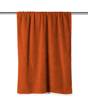 Orange Solid Velour Extra Long Beach Towel