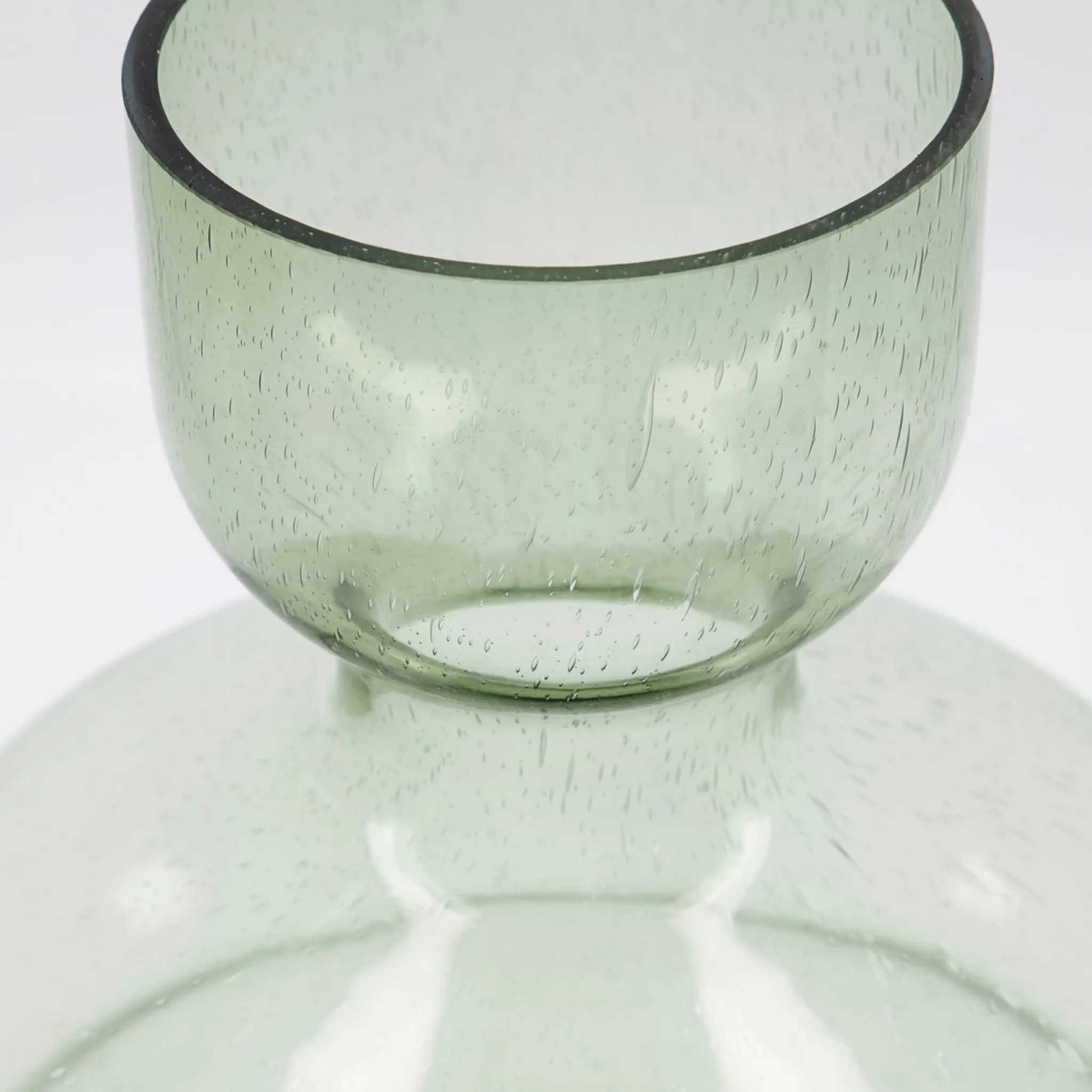 Organi glas vase H35 cm - Grøn