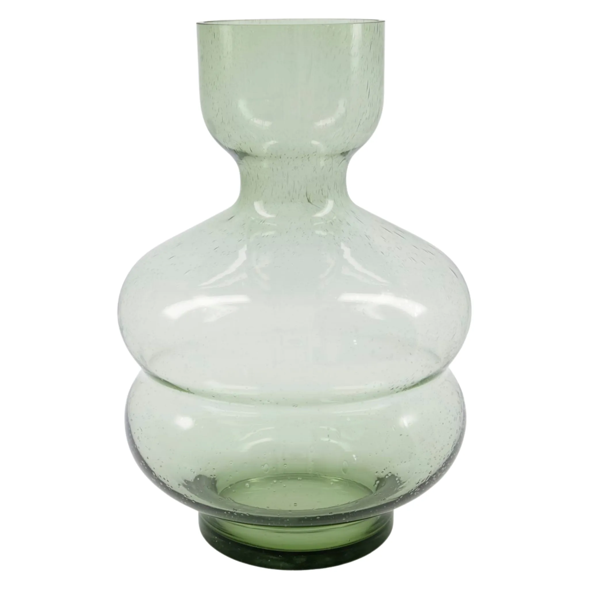 Organi glas vase H35 cm - Grøn