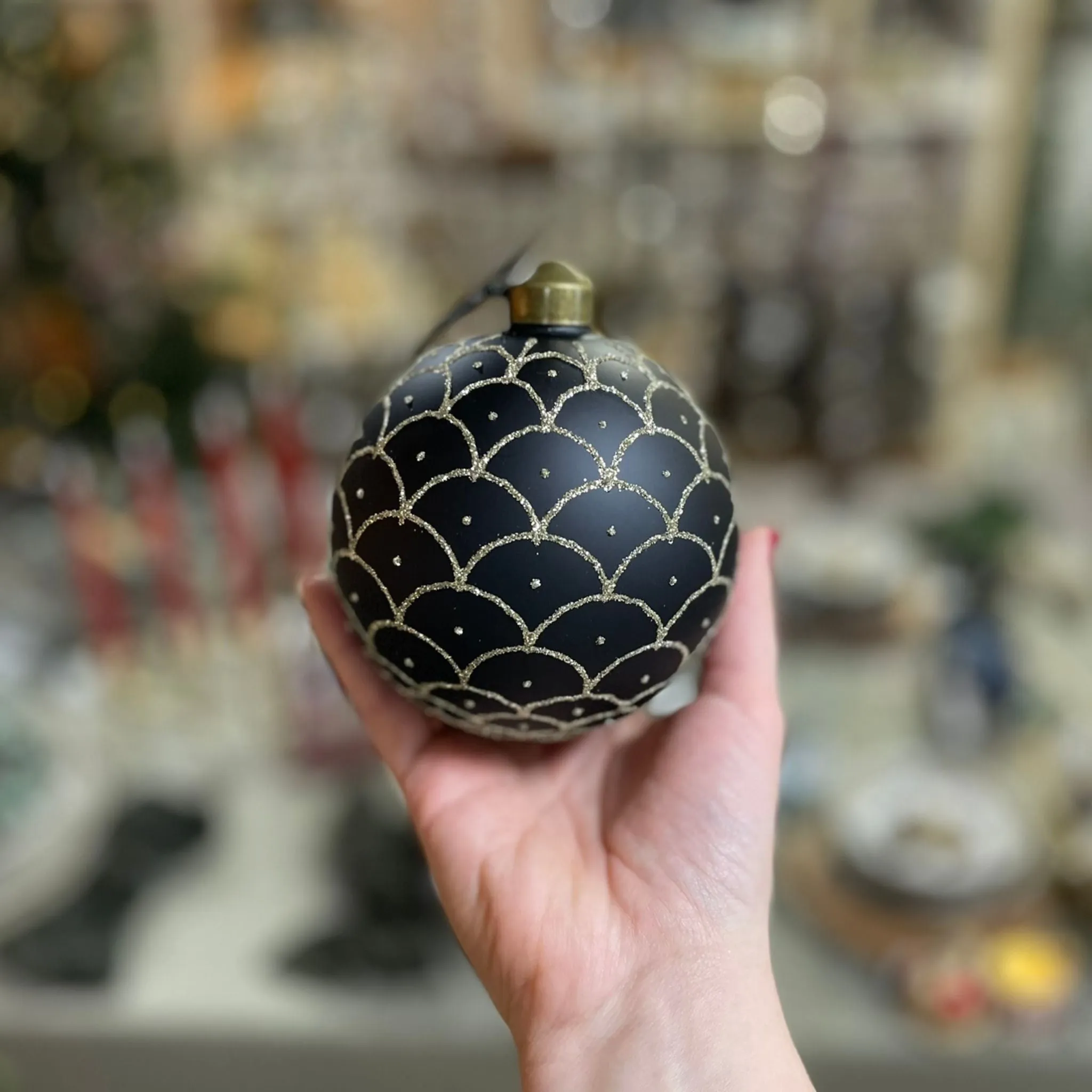 Ornament Mørklilla/Glitter