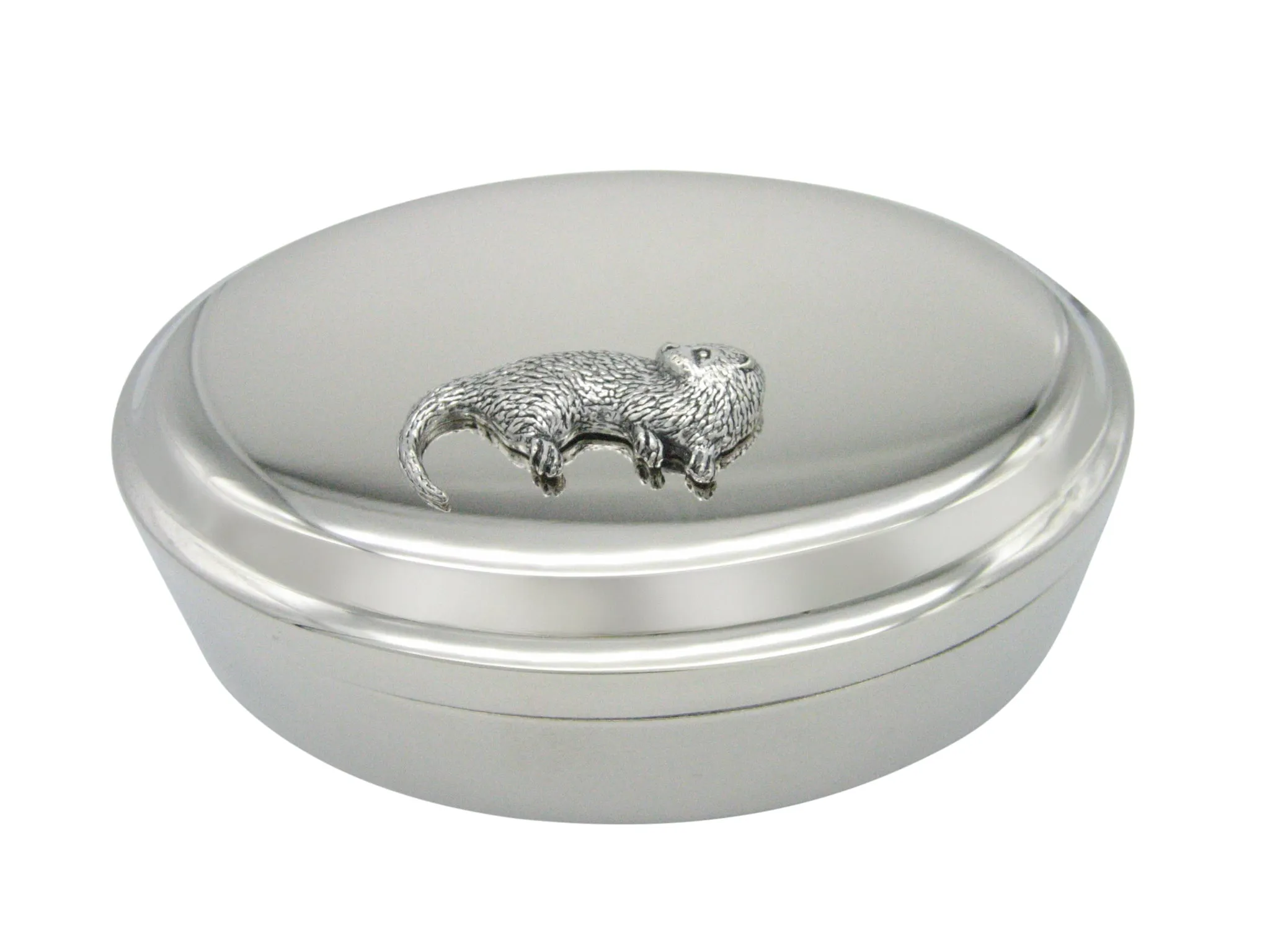 Otter Pendant Oval Trinket Jewelry Box
