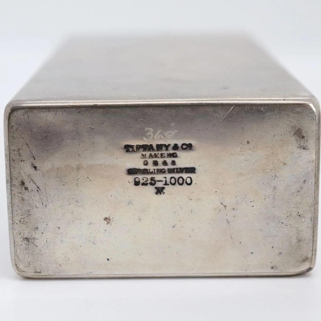 Pair of American Tiffany & Company Sterling Silver Talc Rectangular Vanity Bottles