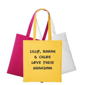 Personalised Grandma Shopping Tote Bag