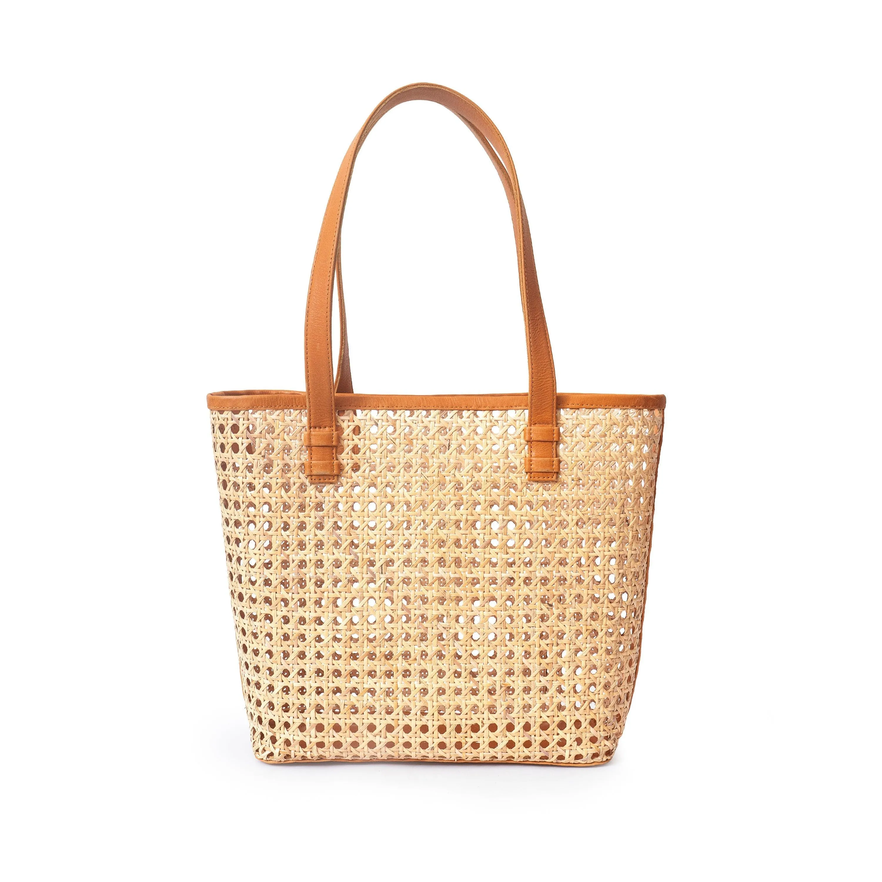Petite French Market Rattan Tote