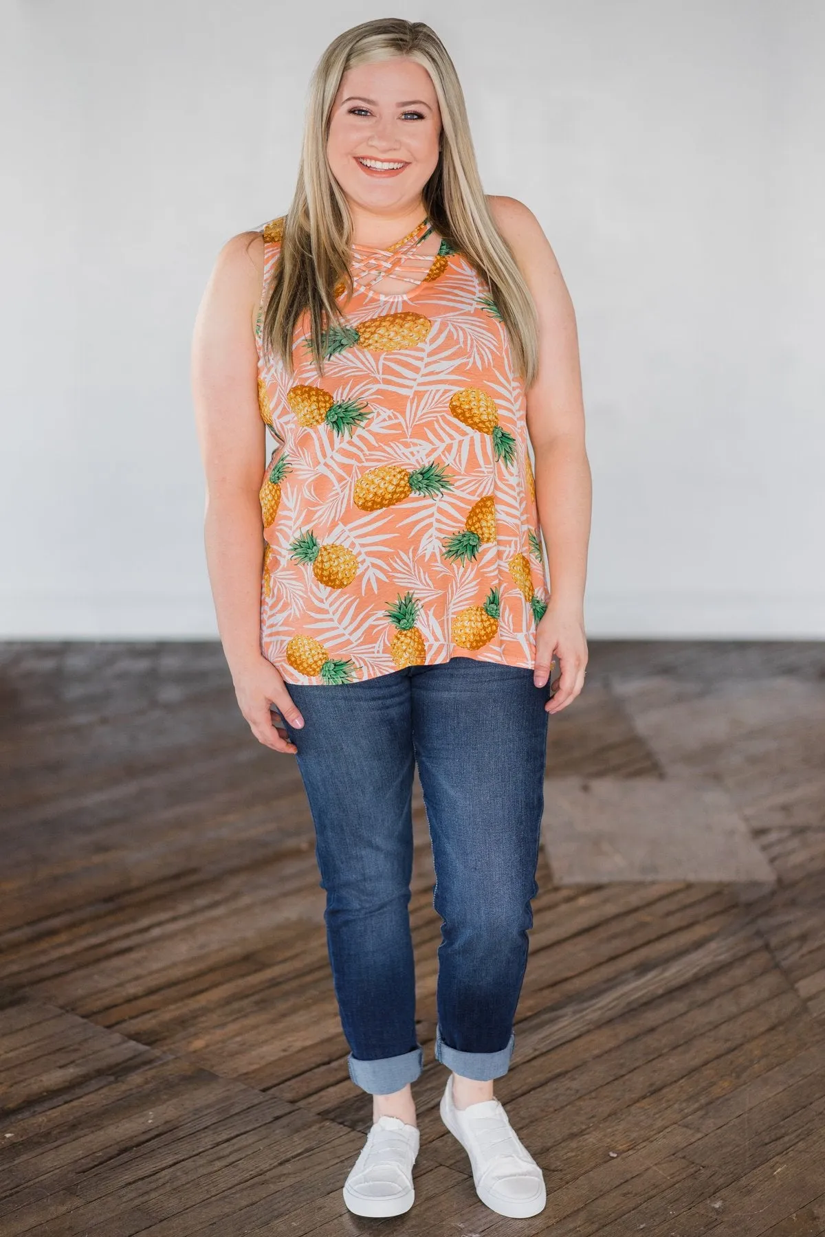 Pineapple Dreams Tank Top - Sherbert